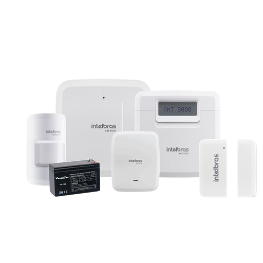 4543590 | KIT ALARMA INALAMBRICA AMT 8000Lite Incluye: CENTRAL | + XAS-8000 | + IVP-8000 | INTELBRAS