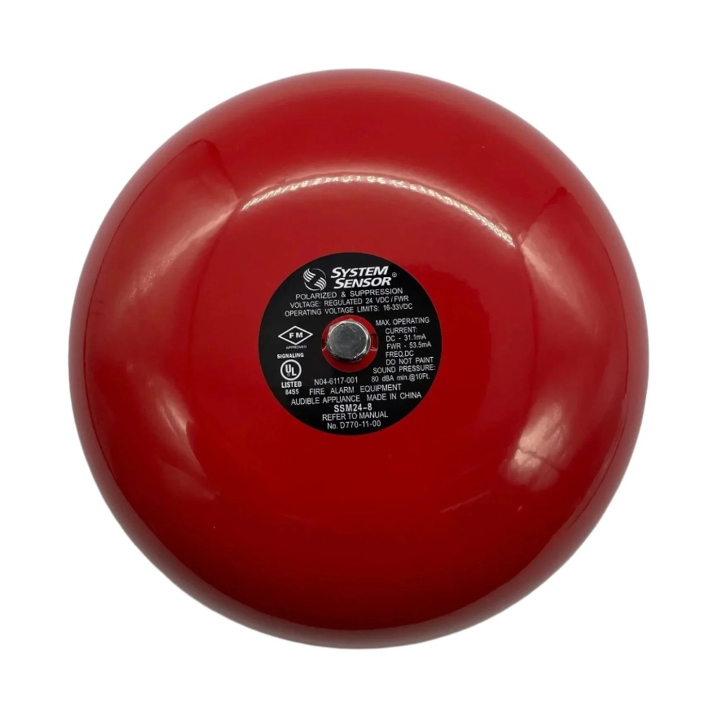 CAMPANA DE ALARMA , 24VDC, 8"