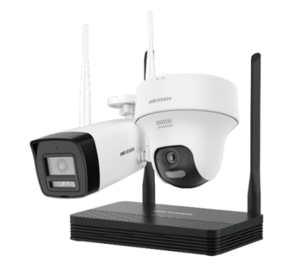 NVS KIT 4MP | INCLUYE 1 CAMARA BALA + 1 CAMARA TURRET | LENTE 2.8MM | IP66 EASY LINK