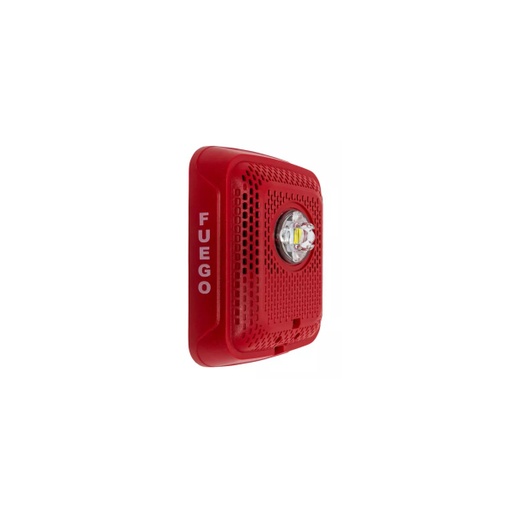SPEAKER STROBE LED RED WALL FUEGO